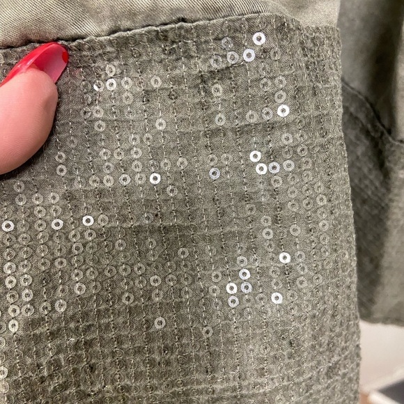 Olive tunic dress special top or dress‎ sequins - tag missing - Picture 3 of 9